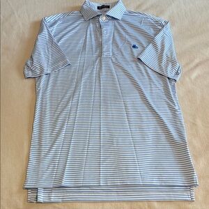 Turtleson Striped Polo Shirt in Light Blue